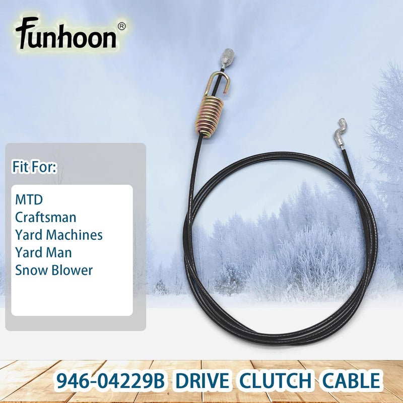 Funhoon 946-04229B Drive Clutch Cable for MTD Craftsman Cub Cadet Yard Machines Yard Man Most 2-Stage Snow Blowers Replaces 746-04229 746-04229B 946-04229 - Image 4
